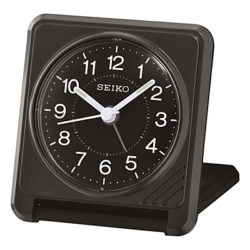 Seiko Clam Travel Alarm Clock Black